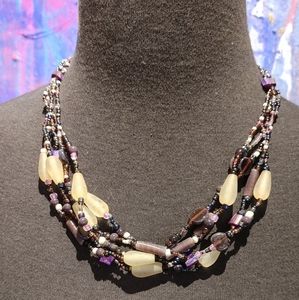 Handbeaded necklace.